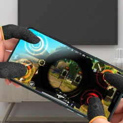 Video Game Finger Sleeves Mobile Phone Game Thumb Finger Protector Nonslip Anti-sweat Carbon Fiber Thumb Sleeve for Touch Screen